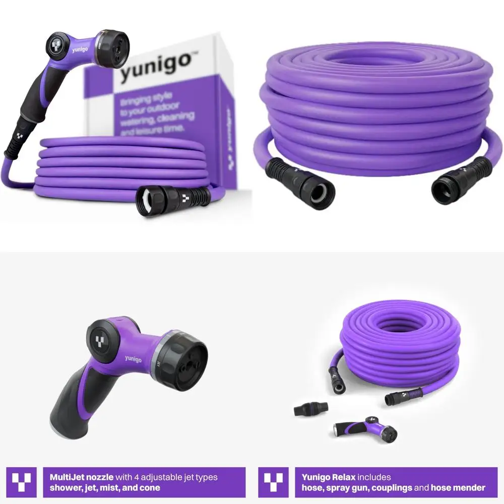 

Расширяемый садовый шланг 50 футов — легкий, без ударов, с алюминиевыми муфтами и распылителем, стильный водяной шланг для улицы