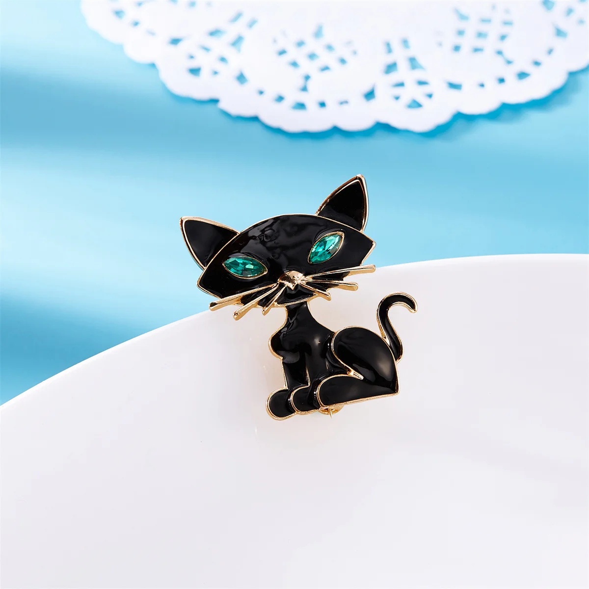 Rinhoo Reiten Besen Fliegende Katze Brosche Für Frauen Cartoon Nette Hexe Kätzchen Kragen Anstecknadeln Lustige Tier Rucksack Abzeichen Schmuck – Detail 21