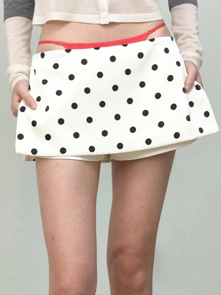 Polka Dot Short Skirts Women Spring Summer White Mini Skirt Bottoms Trending Products 2026