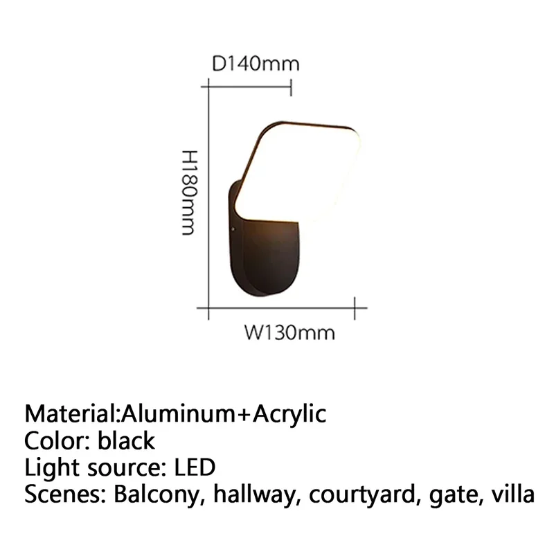 GISELLE современные светодиодные уличные настенные светильники электрическая простота водонепроницаемый балкон прихожая двор вилла ворота отель