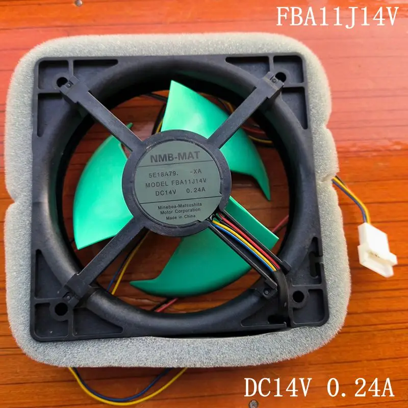 For NMB FBA11J14V DC14V 0.24A Four Wires Square Refrigerator Cooling Fan motor parts