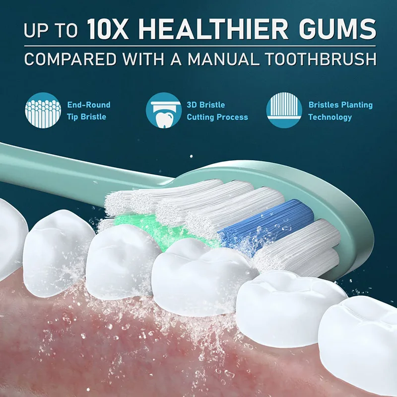 Ultra Sonic Sonic ฟันแปรง Y7แปรง Dupont สมาร์ทจับเวลากันน้ำ USB ชาร์จทันตกรรมอัลตราซาวด์แปรงสีฟันไฟฟ้า