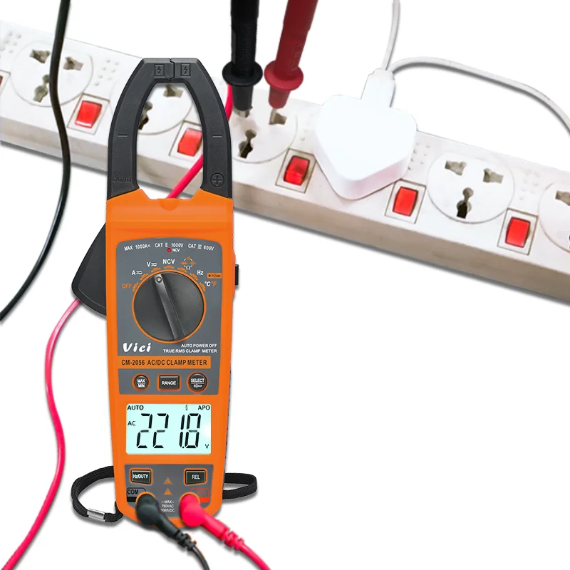 Imagem -06 - Vici-digital Clamp Meter 1000a True Rms Alicate Inteligente Amperímetro Multímetro Auto Rang dc Tensão Corrente ac hz Ohm Ncv Temp Tester