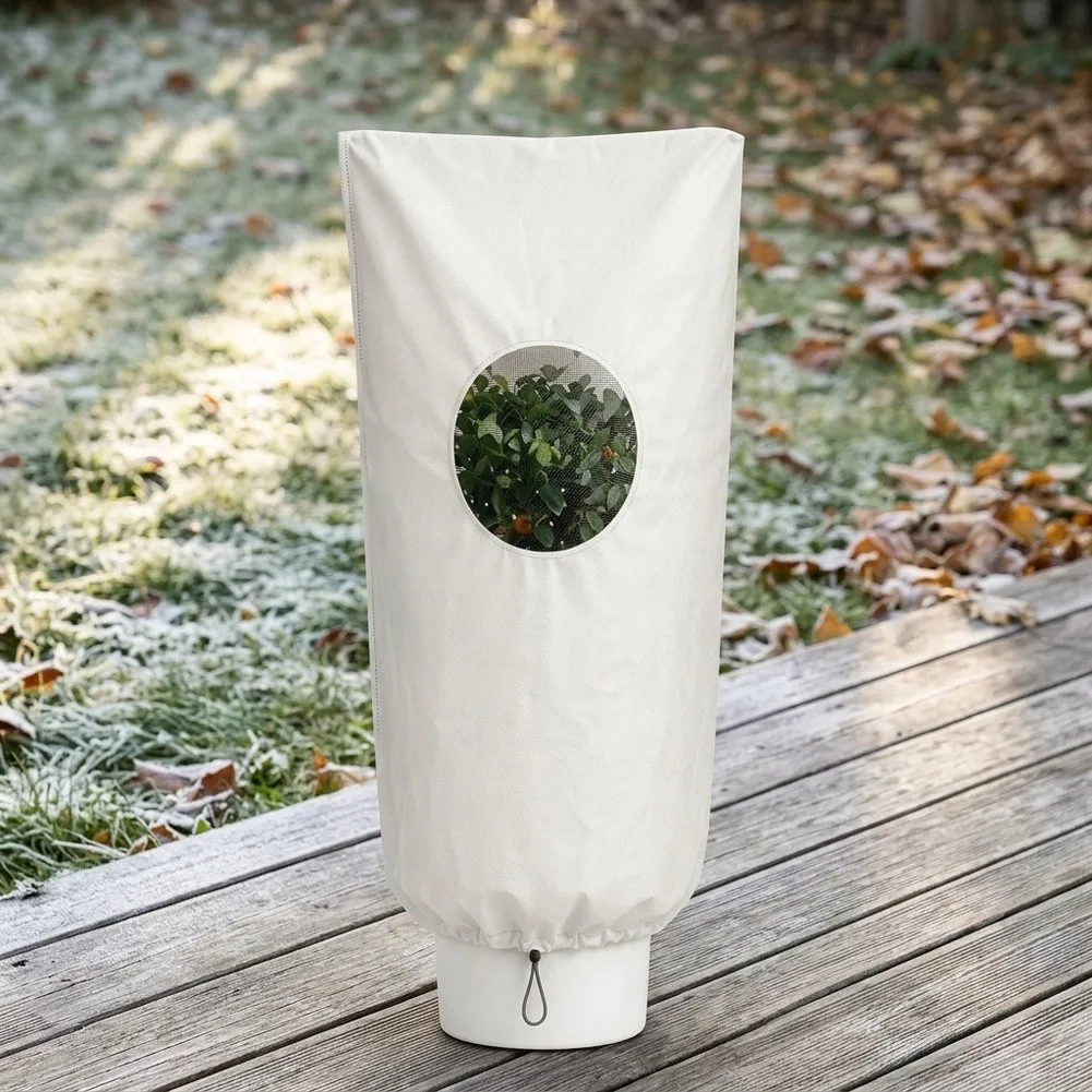 1pc Plant Covers Freeze For Protection Winter Frost Covers For Outdoor Plant With Visible Window For Shrubs Potted Plants