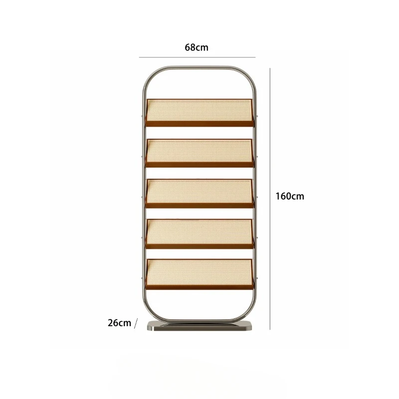 

*Bauhaus Французская полка для книг и журналов, средневековая легкая роскошная витрина, книжная полка для хранения, газет