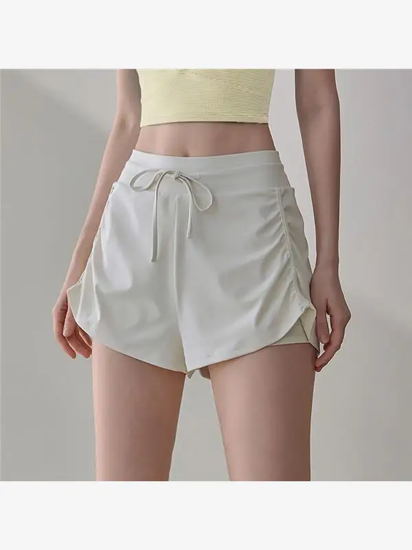 

Спортивные штаны для тренировок, женские, летние, тонкие, дышащие, быстросохнущие, для бега, длиной три четверти, для фитнеса и йоги, с защитой от просвечивания