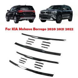 For KIA Mohave Borrego 2020 2021 2022  ABS Car Front Hood Bumper Lid Bonnet Grille Cover mesh Grille Bonnet Exterior Accessories