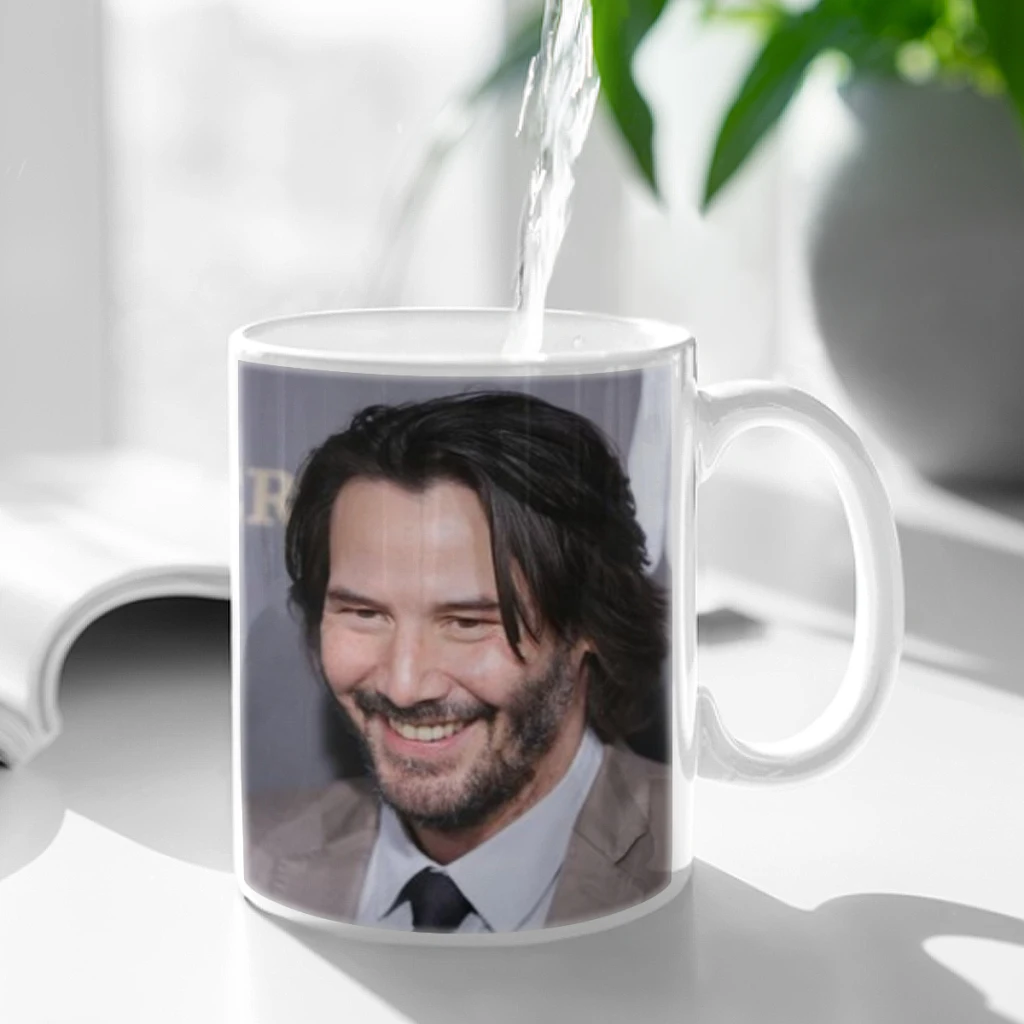 keanu Reeves Free shipping Ceramic Mug Cute Coffee Tea Milk Stave Mugs And Cups with Handle Novelty Gifts