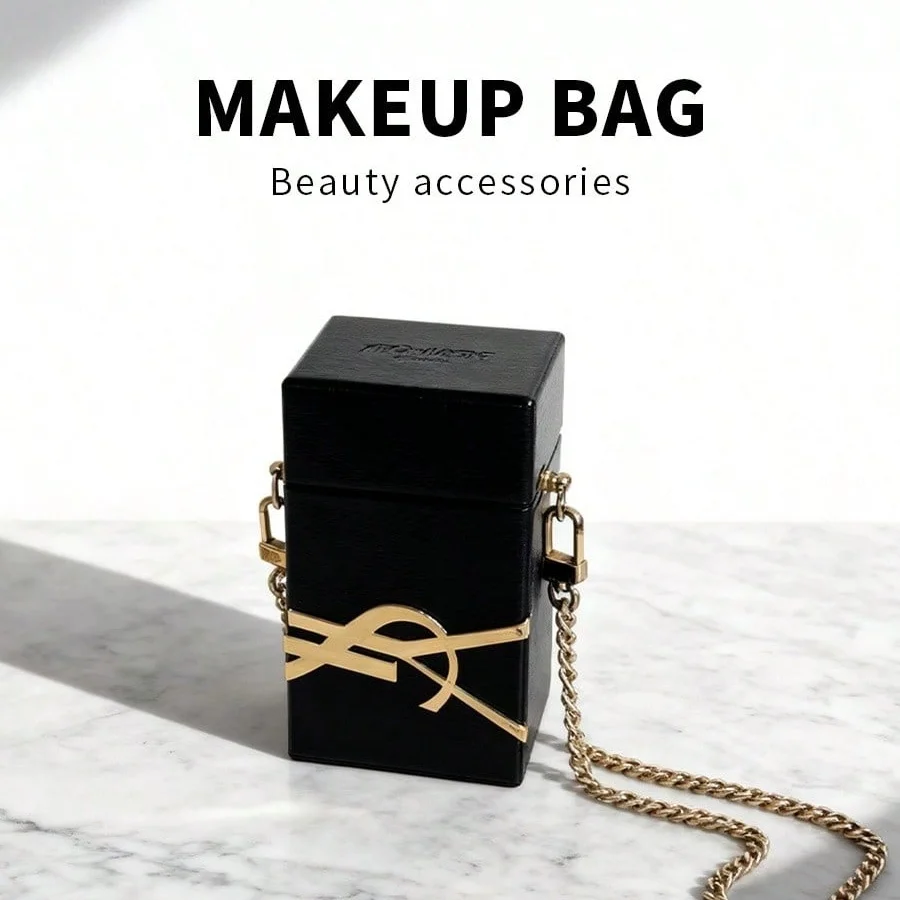 sac-cosmetique-noir-minimaliste-et-elegant-ysl-avec-chaine-cube-personnalisee-pour-femmes-elegantes-portable-usage-quotidien-parfait