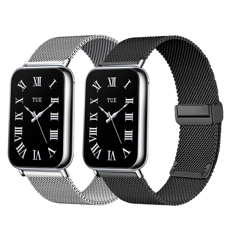 交換用磁気ミラネーゼメッシュバンド,ステンレススチール,Xiaomi Mi Band 8 pro,redmi 4用ループ