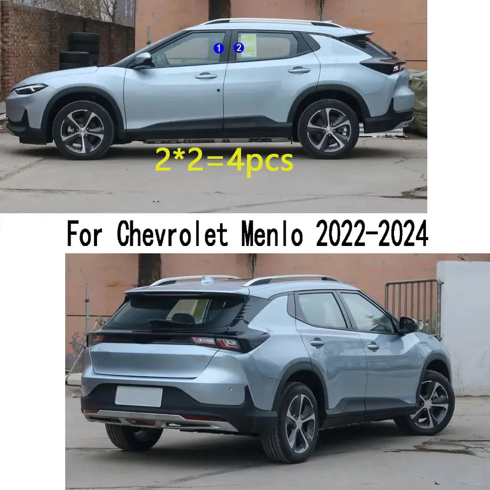 Carro tpu/espelho brilhante pilar post capa para chevrolet menlo 2022 2023 2024 porta guarnição janela moldagem adesivo acessórios