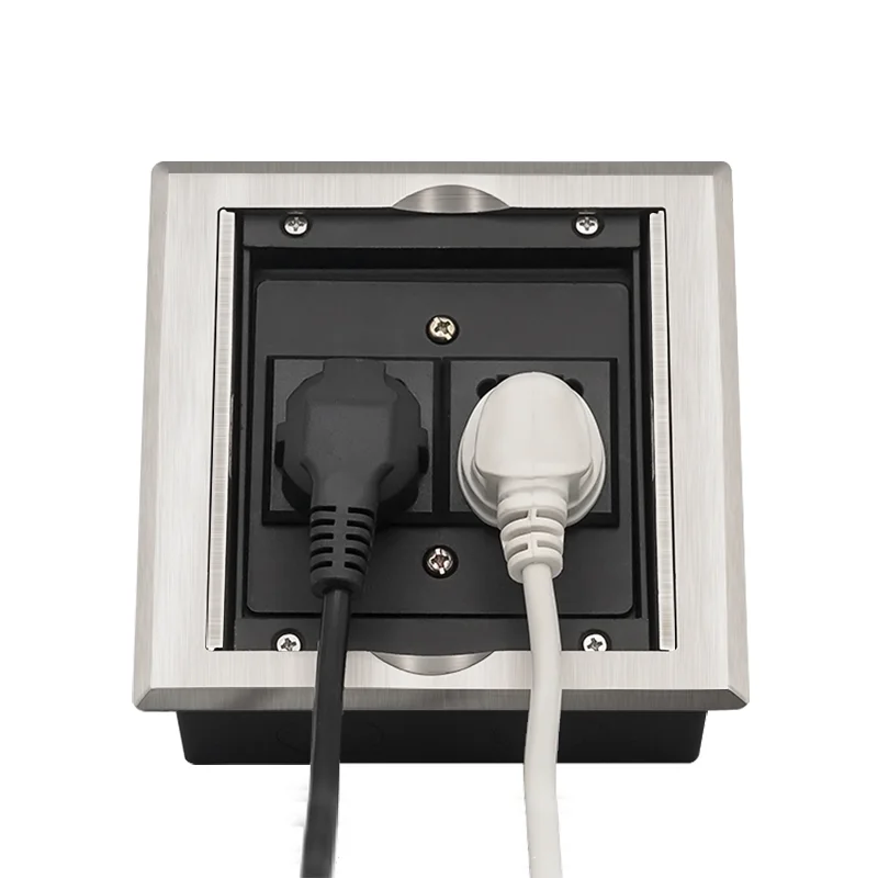 High end hidden/double door 86 bracket telephone network cable network multimedia ground socket ground socket