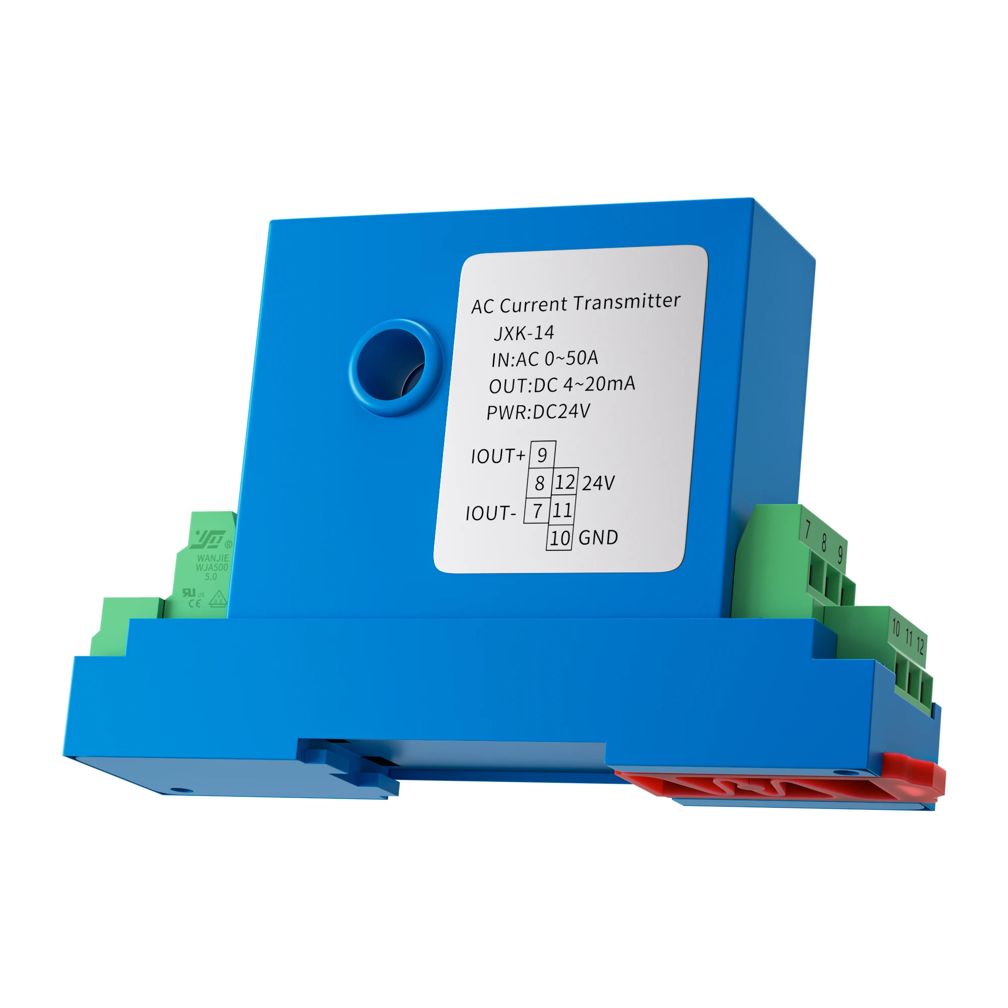 Imagem -04 - Sensor de Corrente Transdutor de Relé 5a 10a 20a 50a 100a 200a 420ma 010v Rs485 12 mm Transmissor ac dc