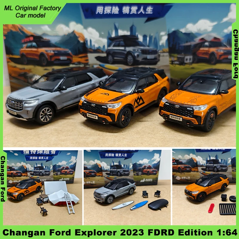 

Модель Changan Ford Explorer 2023 FDRD Edition 1:64, официально лицензированная, из литого сплава, детализированная реплика внедорожника для коллекционеров и демонстрации