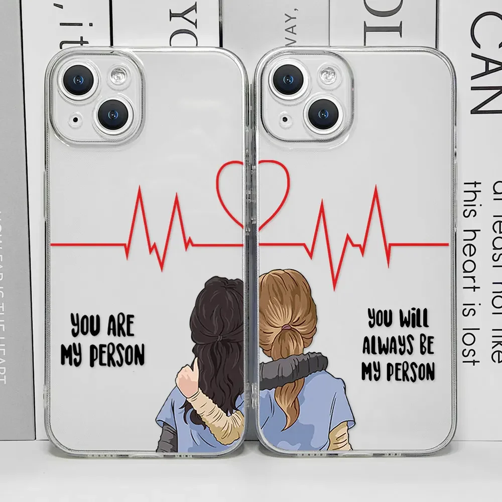 Greys Anatomy You Are My Person Phone Case for IPhone 16 15 14 13 12 11 Pro Max 7 8 Plus SE2 X XS Max Cover Soft Silicone Fundas