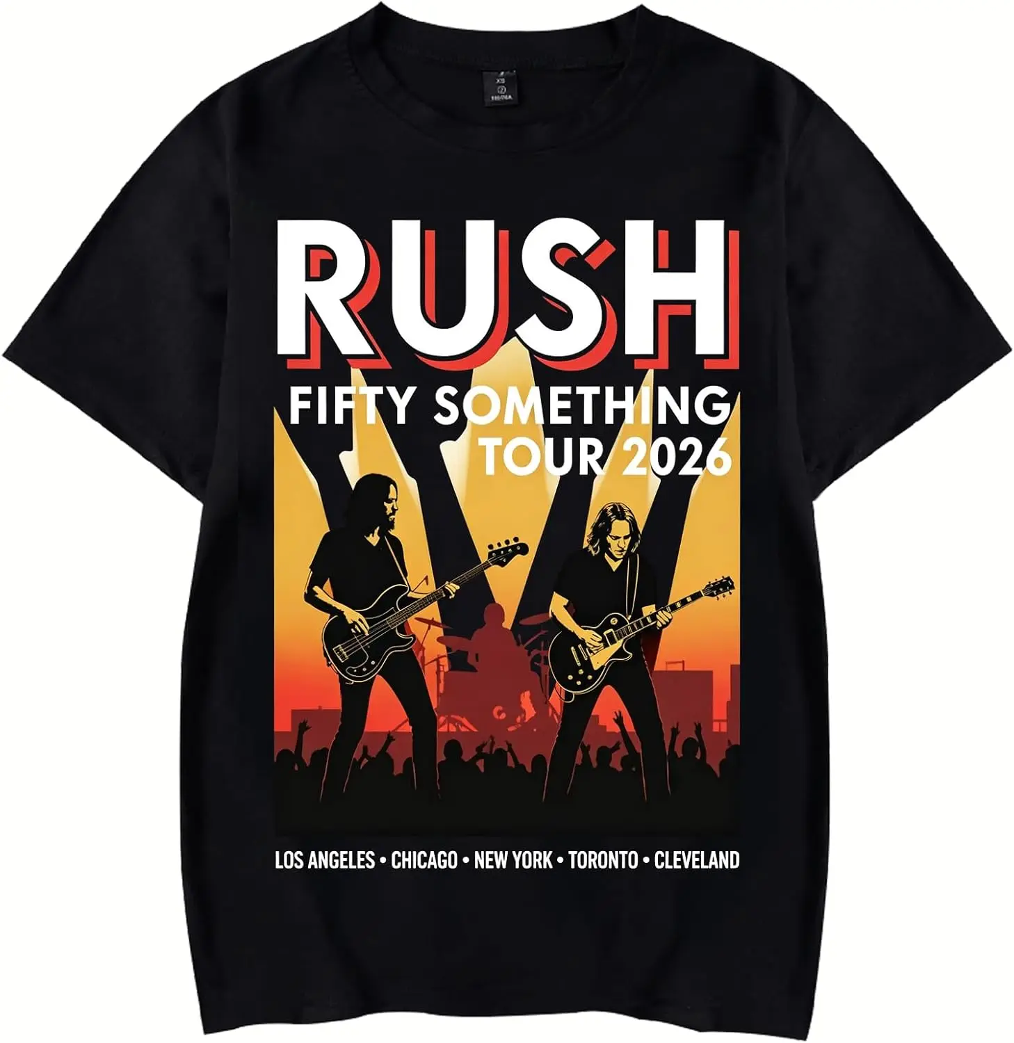Rushs Shirt Band Print 2026 Tour Merch Tshirts Music Graphic Fans Tees vintage style tee  boxy fit tee black graphic tee 100% cotton men