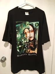 Camiseta Vintage de Marilyn Manson para hombre, Camisa de algodón con mangas muy raras, gran oferta, 1997