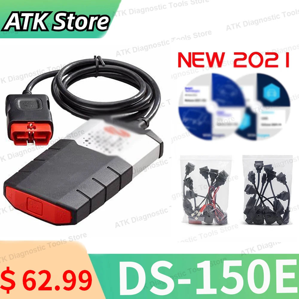 

DS-150E Diagnostic Tools 2024 Bluetooth for TNESF DE-LP-HIS ORPDC Cars Trucks DS-150E Obd2 Scanner 2021.11 Keygen VD 21 relays