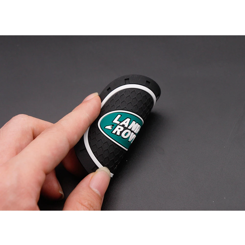 Alfombrilla antideslizante para Interior de coche, almohadilla de goma para taza de agua, para Land Rover Defender Freelander Discovery 1 2 3 Evoque