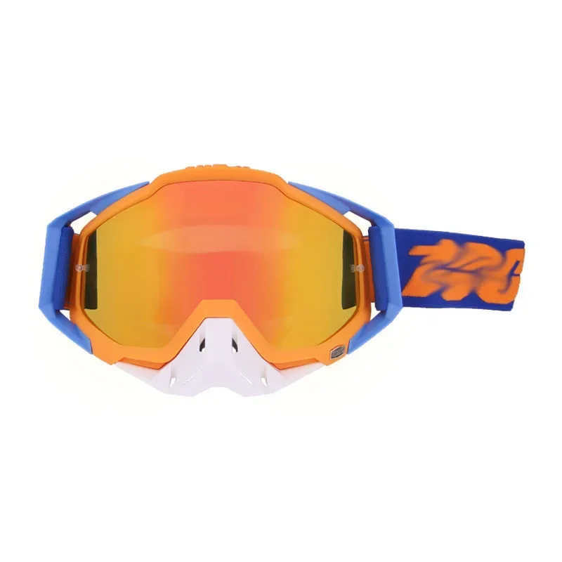 

Motorcycle Helmet Goggles - Off-Road Windproof Glasses with Foam Padding, UV Protection & Quick-Release Strap Googles Mask