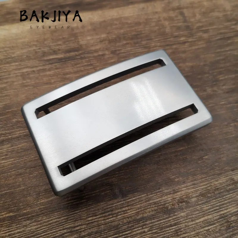 New Classic Hollow Out Pure Titanium Anti-Allergic Plate Buckle 35mm/38mm Smooth Clasp Head Fashion Men's Leather Belt Accessory
