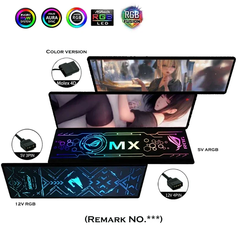 Case GPU Backplate Panel,Chassis ARGB Light Board For PC Decoration Customized Graphics Card Side Panel ARGB/ RGB/Molex Colorful