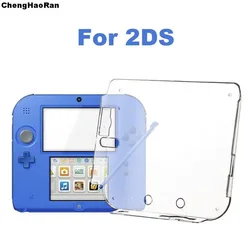 1piece Clear Crystal Protective Case Cover Hard Shell Skin for 2DS + Anti Dust Film For Nintendo 2DS Screen protector