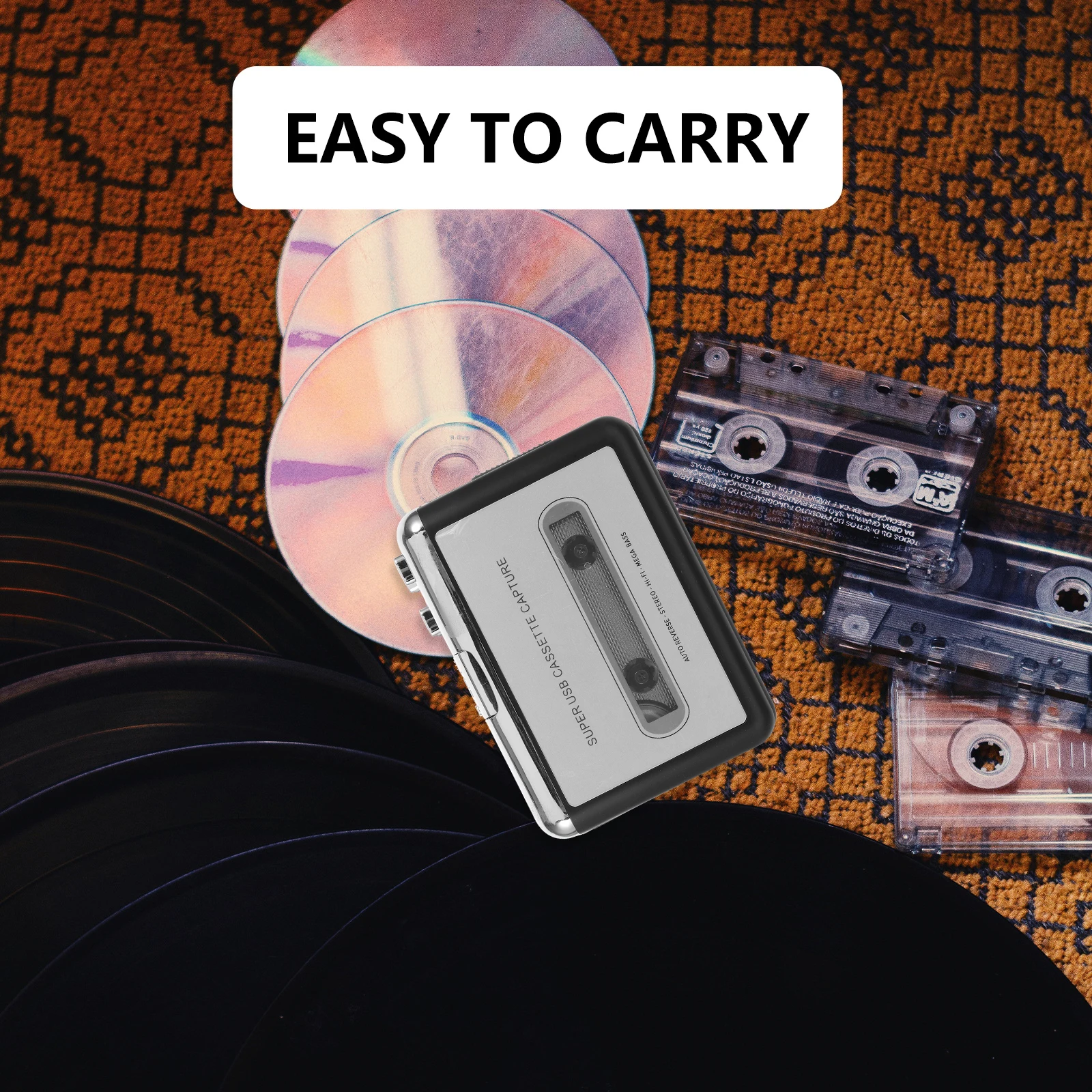 

Usb Cassette Player Tape To Mp3 Converter Portable Device Transfer To Usb Disk Playback Function Cassette Tape