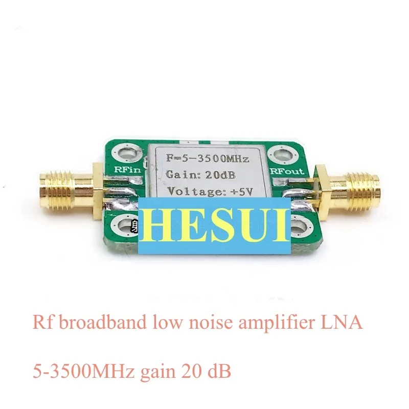 Rf broadband low noise Amplifier LNA (5-3500MHz gain: 20dB)