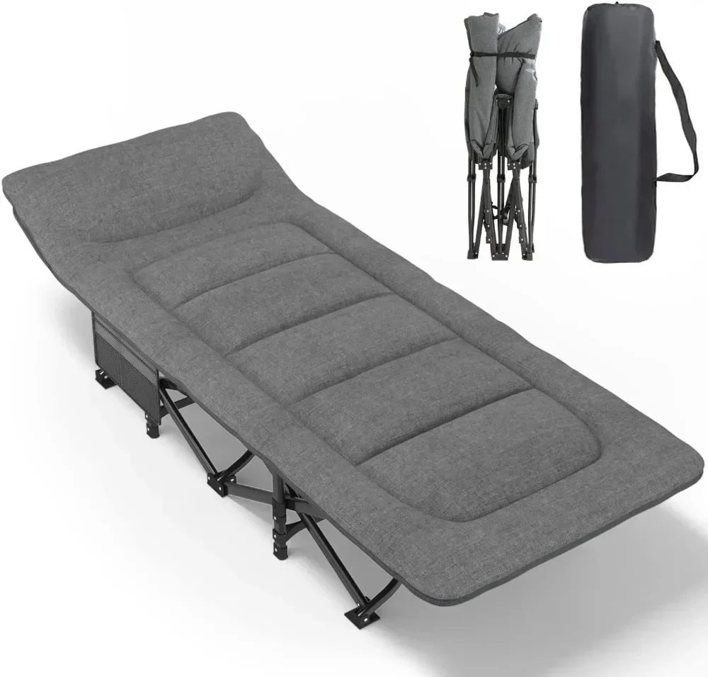 

Adult Camping Bed With Cushion And Pillow Portable Folding Bed Children's Lightweight Tent Bed With Handbag
