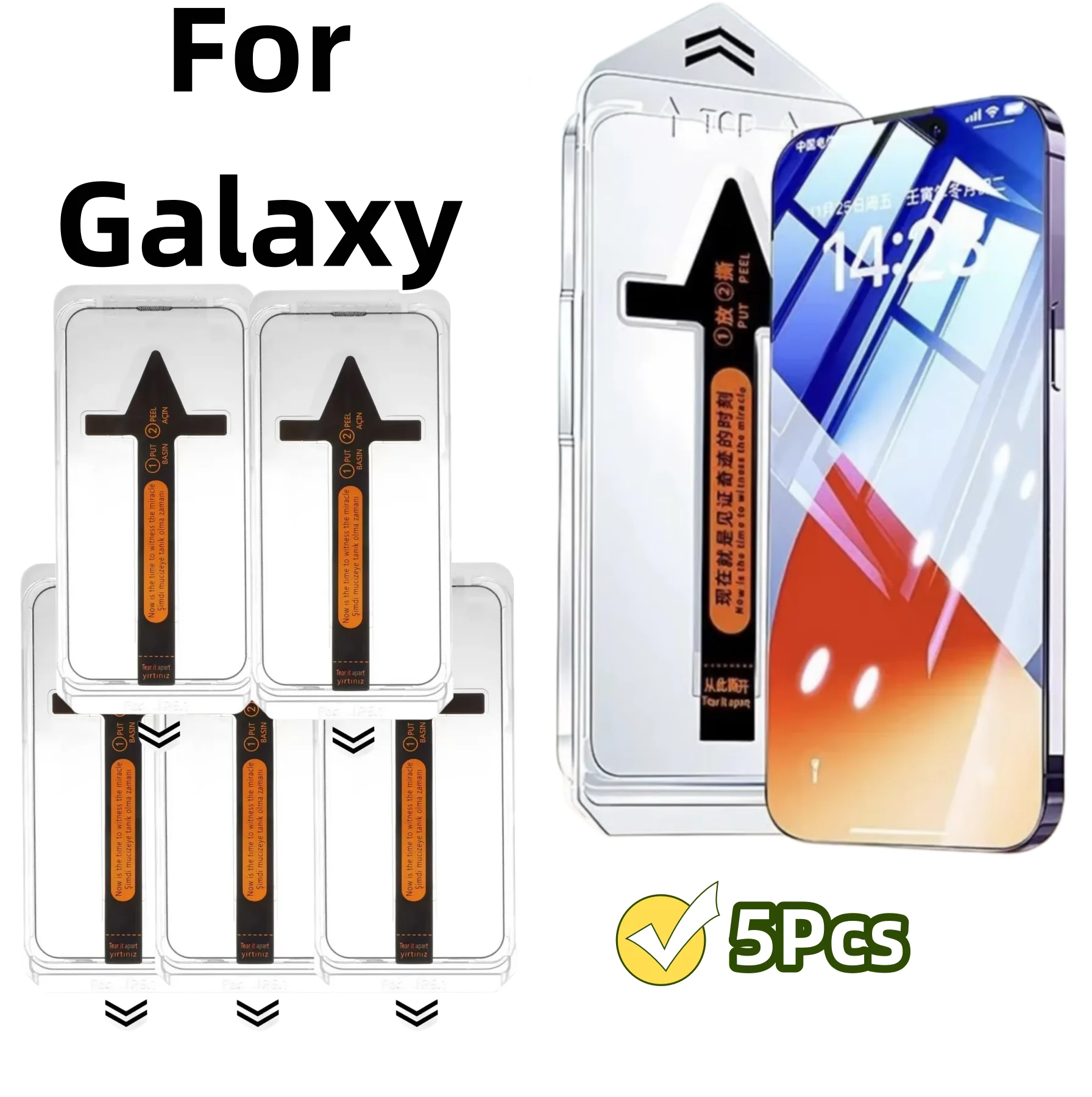 

HD Screen Protector for Samsung Galaxy S22 S23 S24 S25 Series, 9H Hardness, Bubble-Free, Easy Installation, 5 Pack