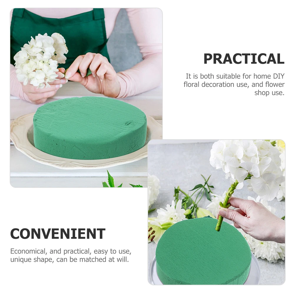 

4pcs Round Floral Mud Bases 20x4cm Strong Phenolic Resin Water Absorbent Packaging Supplies for Home for Flower