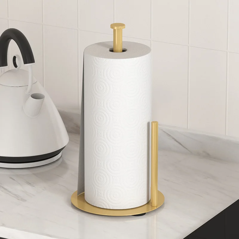 Kitchen Roll Holder with Weighted Base - Heavy-Duty Countertop Organizer, Space-Saving Design for Paper Towels, Kitchen supplies