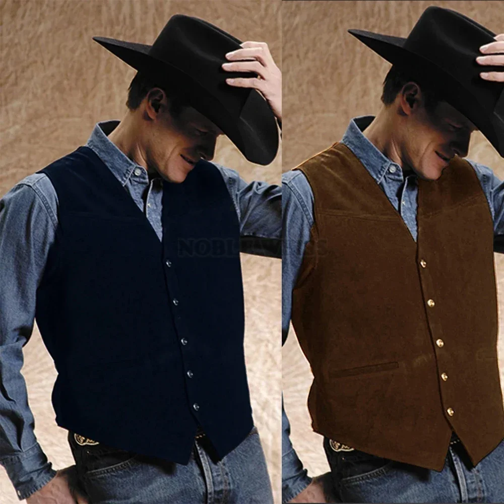 Men slim Vest business Gentleman Suit Vest Western Cowboy Vest Groom Wear Groomsman Vest Customized