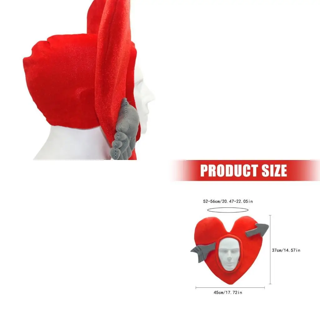 39BD Cupids Arrows Heart Headgear Glasses Photo Props Valentine Day Couples Costume