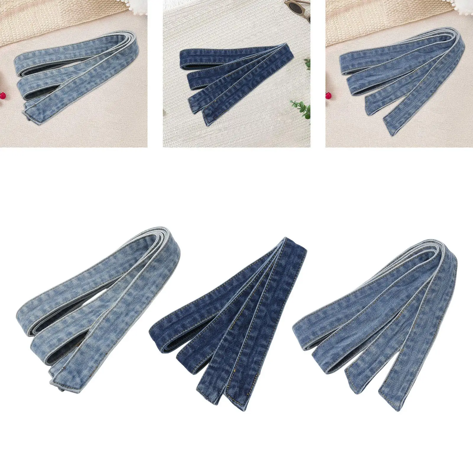 حزام خصر من الدنيم، حزام خصر بسيط لسترة معطف، فستان بذلة كاجوال