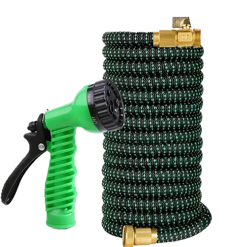 

Multifunctional Spray Gun Expandable Garden Hose with Rubber Material Retractable Lightweight No-Kink Leak-Proof Durable