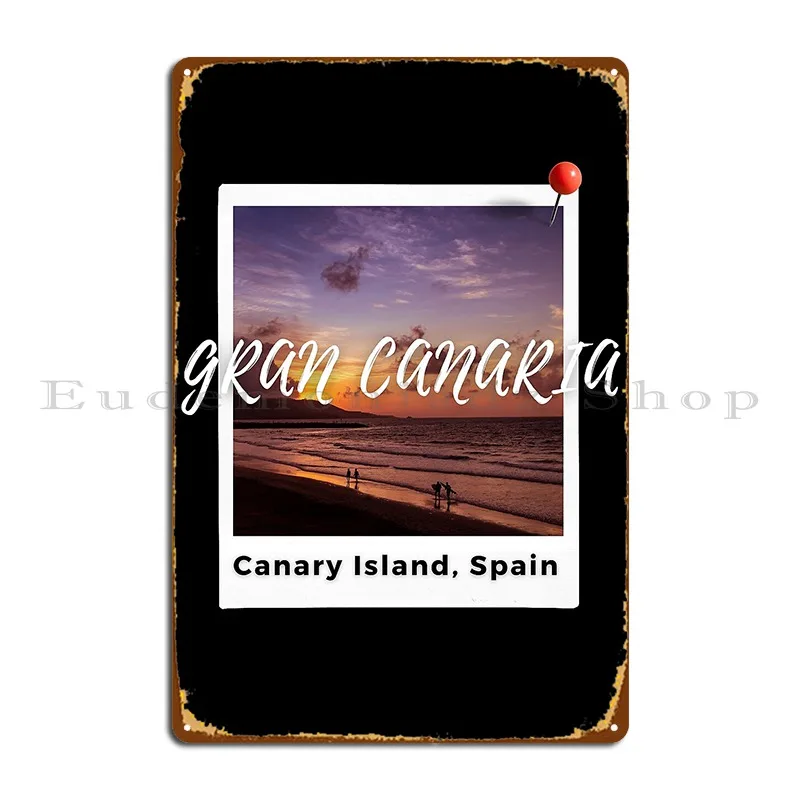 Gran Canaria Canary Islands Spain Metal Sign Wall Mural Wall Decor Designs Party Retro Tin Sign Poster