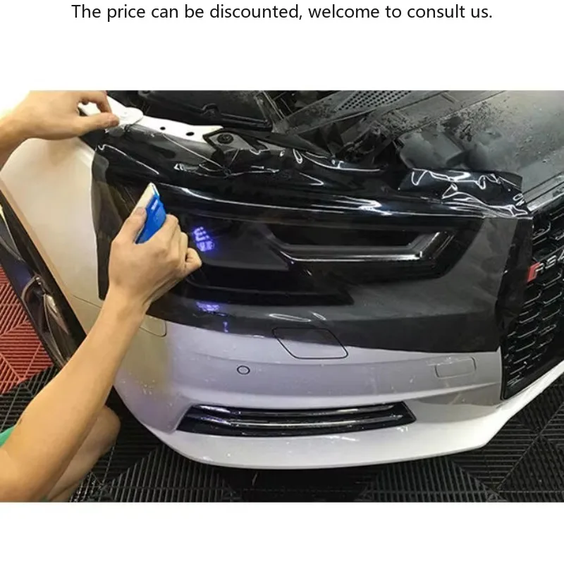

TPU Material Light Smoke Grey Color Car Light Lamp Protection Film For Headlight With Air Free