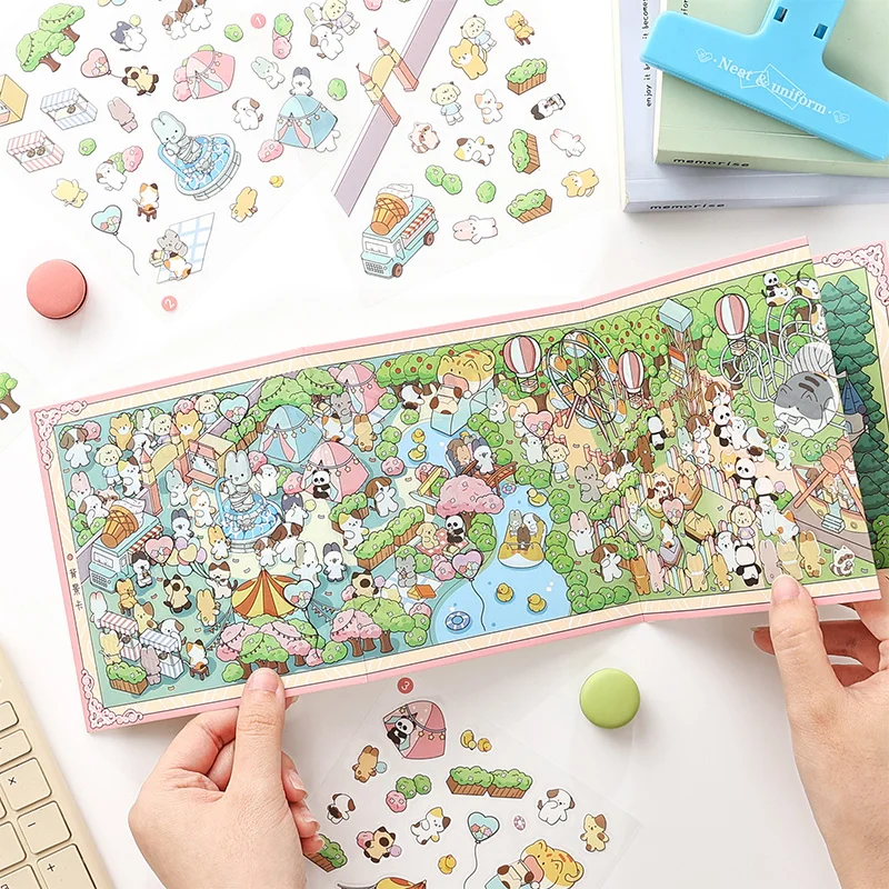 1 Bag Of Cute Island Day Stickers 3D Stereoscopic Sticker For Office Cup Stationery Box Stickers Desktop Diary Decoration - view 6