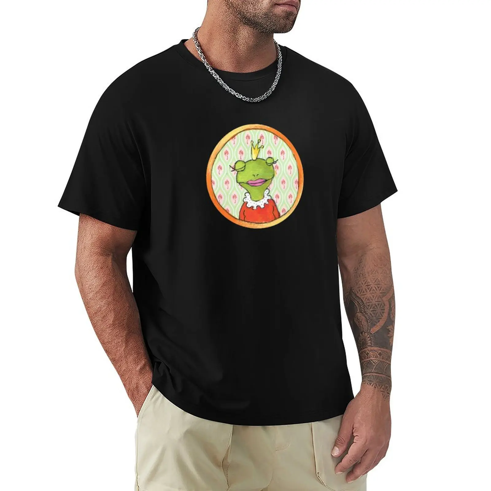 Princess Froggie T-Shirt Casual All Match Short Sleeve T-Shirt