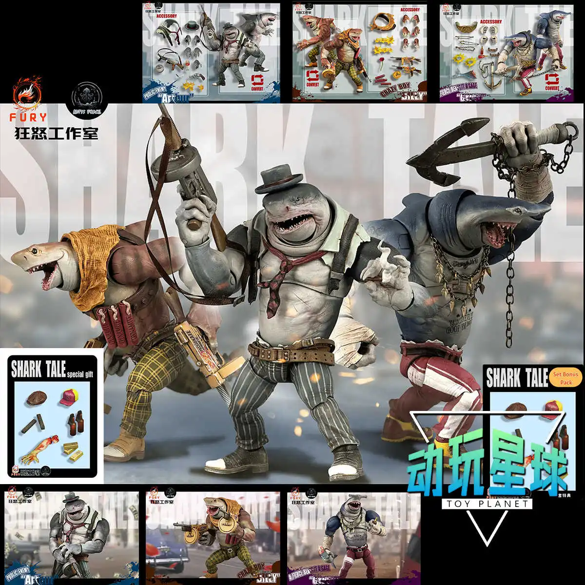 

In Stock Fury Toys 1/12 8inches Abyss Force Arthur Gypsy Billy Action Figure Anime Model Kids Toy Birthday Gifts