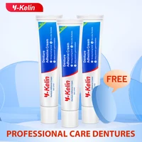 Crema adhesiva para dentadura Y-Kelin, 120 gramos (40g x 3 paquetes), pegamento fuerte para prótesis de dentadura, regalo falso extraíble para personas mayores