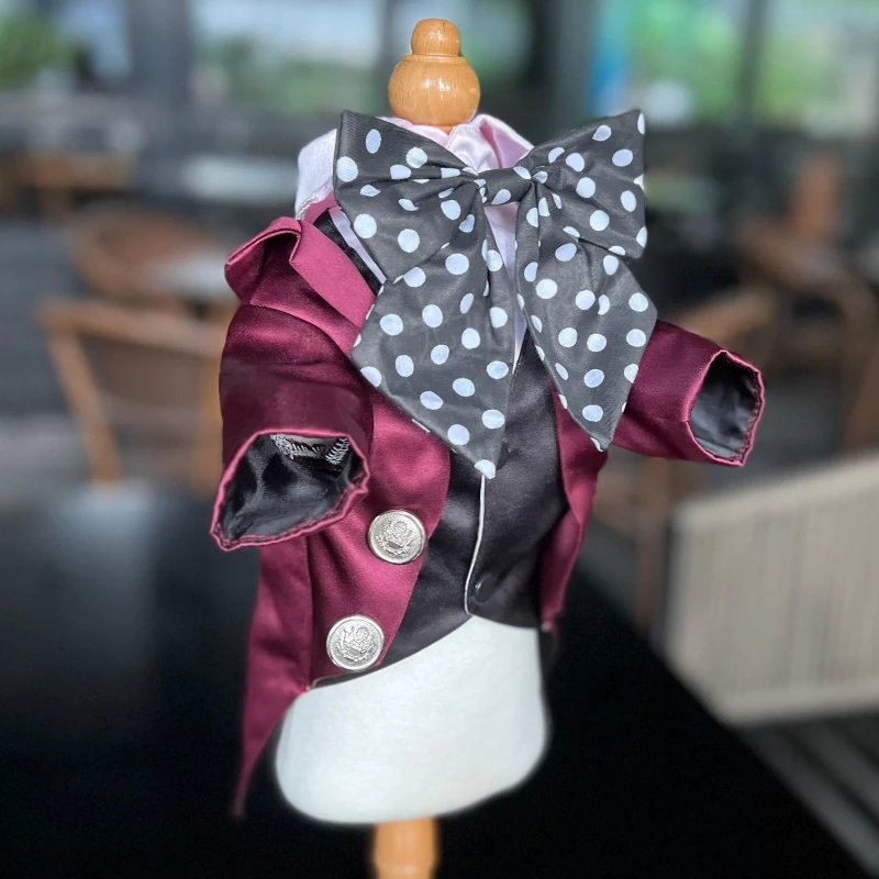 

Shiba Inu Dog Tuxedo Suit with Adjustable Bow Tie Formal Pet Attire Puppy Prince Party Wedding Costume Dog Clothes Pet Set