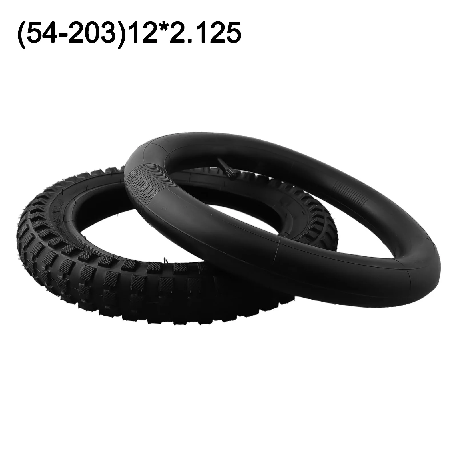 1pc Out Tyre 12 Inch Wheel Tire 12 X2.125/2.4  Bicycle Outer Inner Tube Set Kids Bike Rubber Black 800g Bike Accessories