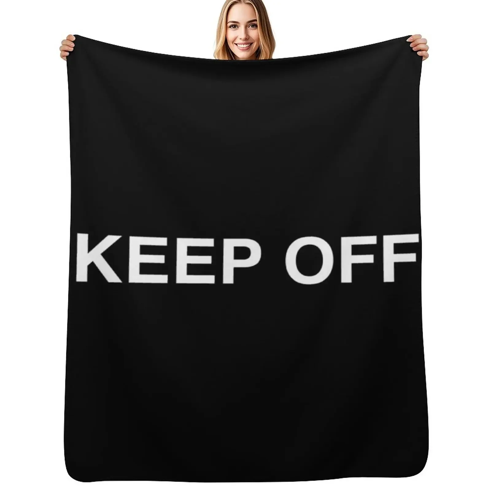 

KEEP OFF LOGO - WHITE Throw Blanket Kid'S Travel Warm Blanket