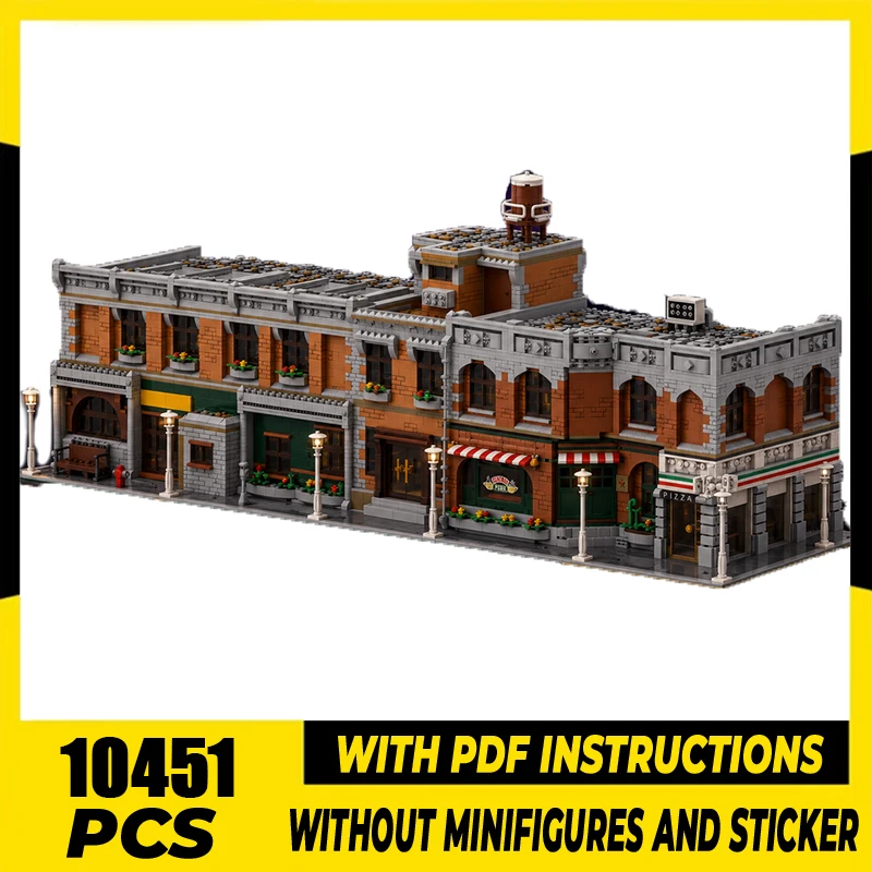 City Street View Moc Building Bricks Prime-Time-Building Bundle Model Technology Blocks Christmas Toy DIY Assembly Construction