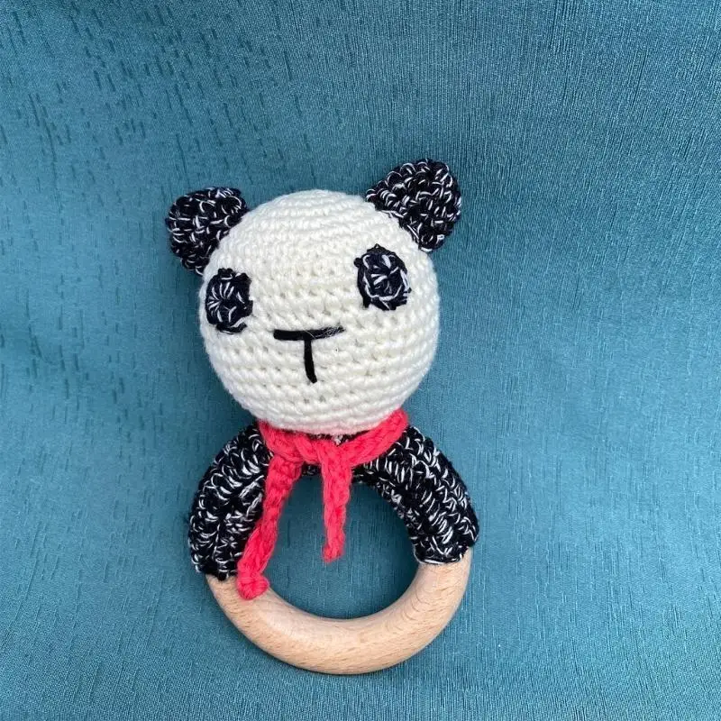 

Newborn Educational Toy Baby Rattles Crochet Rattle Toy Toddlers Teether Ring