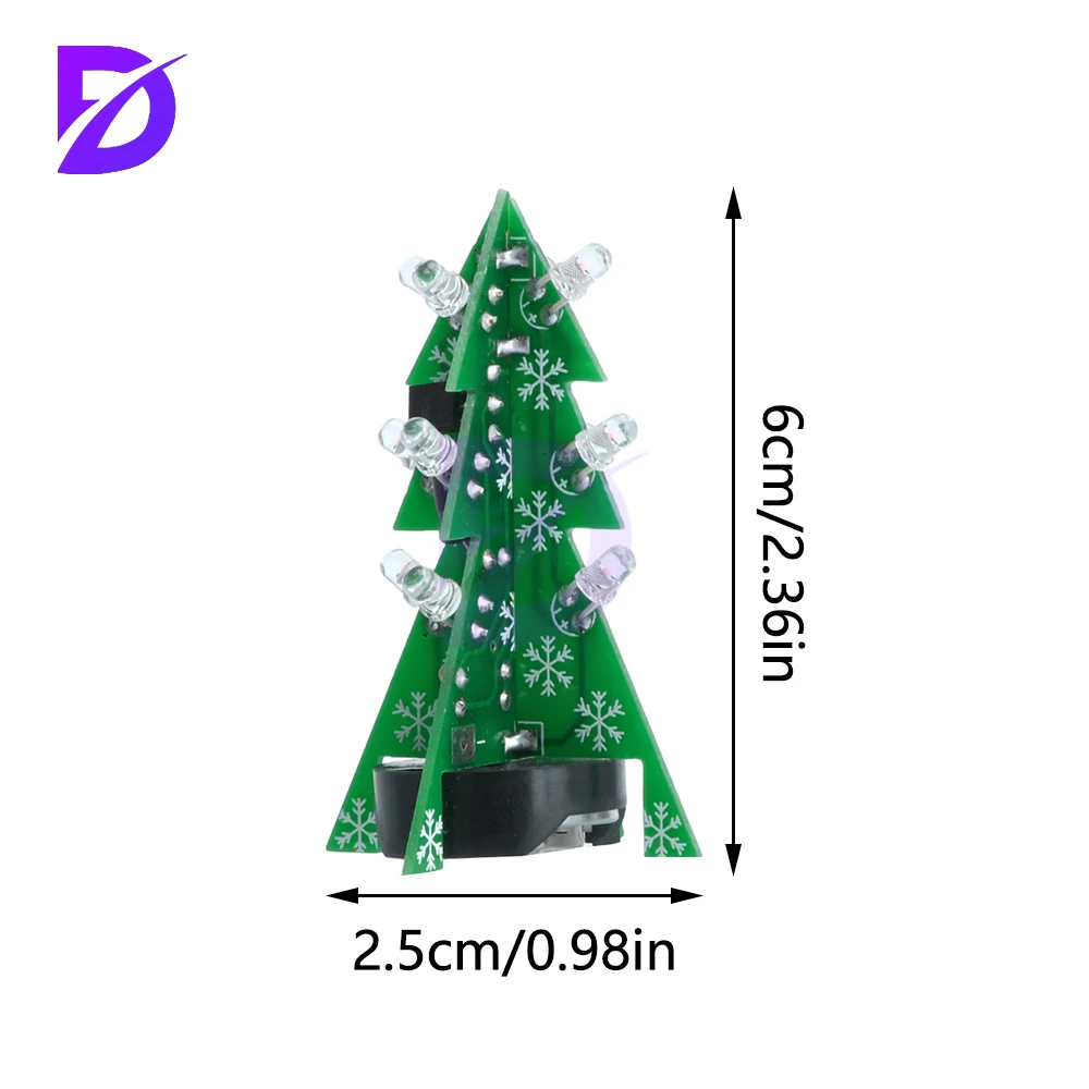 Mini Led Flashing Christmas Tree Diy Electronic Kit Easy Electronic Welding Practice Piece Assembly