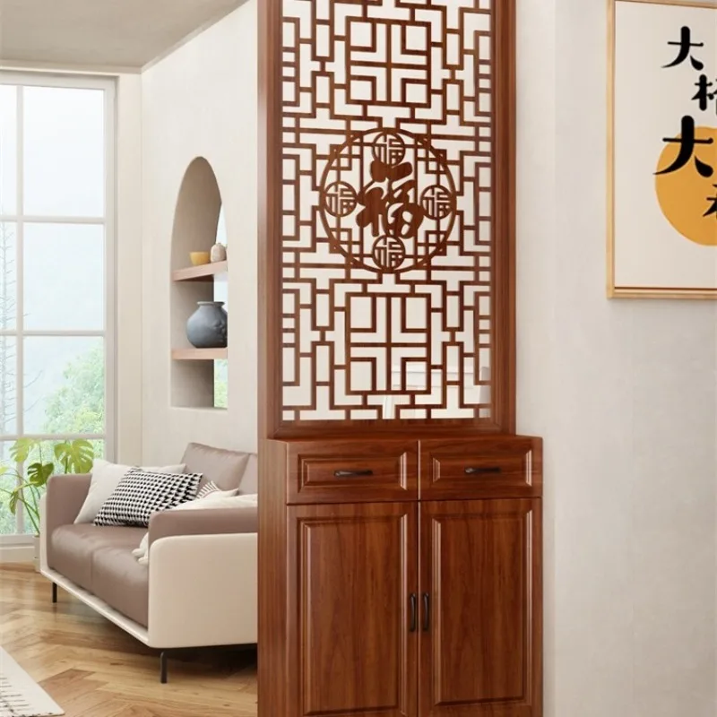 Screen partition living room 2024 new modern simple front door porch cabinet new Chinese rack shoe cabinet